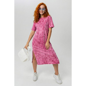 Платье женское №14406/1 кулирка с лайкрой (р-ры: 44-62) фуксия варенка