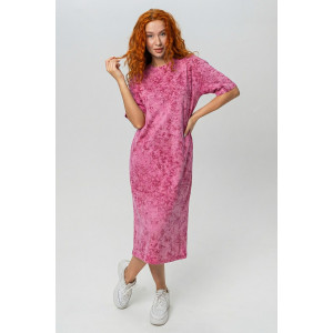 Платье женское №14406/1 кулирка с лайкрой (р-ры: 44-62) фуксия варенка