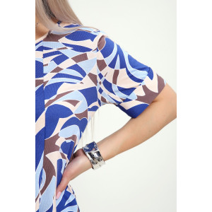 Платье женское №066 кулирка (р-ры: 48-66) голубой Платье женское №066 кулирка (р-ры: 48-66) голубой