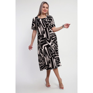 Платье женское №066 кулирка (р-ры: 48-66) черный Платье женское №066 кулирка (р-ры: 48-66) черный