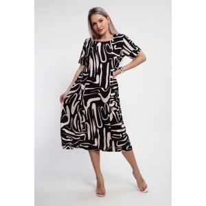 Платье женское №066 кулирка (р-ры: 48-66) черный Платье женское №066 кулирка (р-ры: 48-66) черный