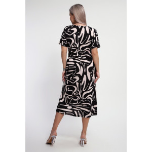 Платье женское №066 кулирка (р-ры: 48-66) черный Платье женское №066 кулирка (р-ры: 48-66) черный