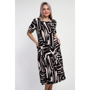 Платье женское №066 кулирка (р-ры: 48-66) черный Платье женское №066 кулирка (р-ры: 48-66) черный