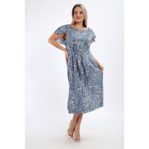 Платье женское №065 кулирка (р-ры: 48-62) серо-голубой Платье женское №065 кулирка (р-ры: 48-62) серо-голубой