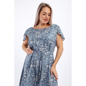 Платье женское №065 кулирка (р-ры: 48-62) серо-голубой Платье женское №065 кулирка (р-ры: 48-62) серо-голубой