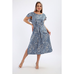 Платье женское №065 кулирка (р-ры: 48-62) серо-голубой Платье женское №065 кулирка (р-ры: 48-62) серо-голубой