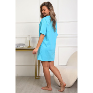 Туника женская №29532 кулирка (р-ры: 46-56) бирюзовый Туника женская №29532 кулирка (р-ры: 46-56) бирюзовый