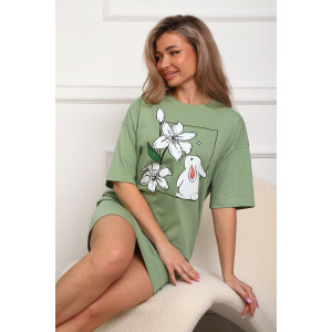 Туника женская №29532 кулирка (р-ры: 46-56) оливковый Туника женская №29532 кулирка (р-ры: 46-56) оливковый