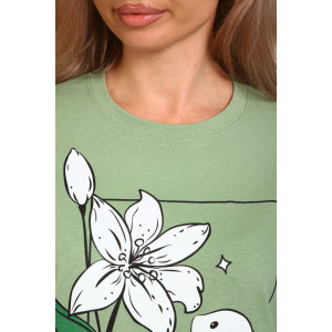 Туника женская №29532 кулирка (р-ры: 46-56) оливковый Туника женская №29532 кулирка (р-ры: 46-56) оливковый