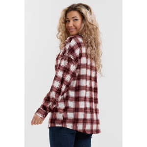 Рубашка женская №36995 кулирка (р-ры: 46-56) коричневый