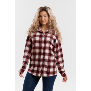 Рубашка женская №36995 кулирка (р-ры: 46-56) коричневый