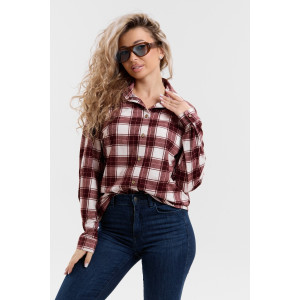 Рубашка женская №36995 кулирка (р-ры: 46-56) коричневый