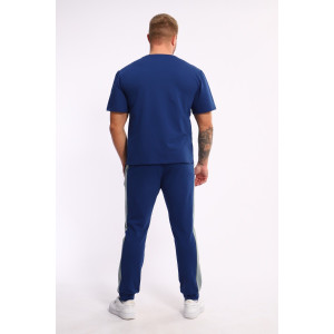 Костюм двойка мужской №35282 интерлок-футер (р-ры: 48-54) индиго Костюм двойка мужской №35282 интерлок-футер (р-ры: 48-54) индиго