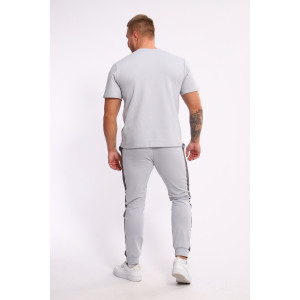 Костюм двойка мужской №35282 интерлок-футер (р-ры: 48-54) серый