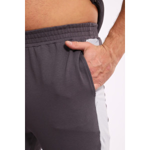 Костюм двойка мужской №35282 интерлок-футер (р-ры: 48-54) антрацит