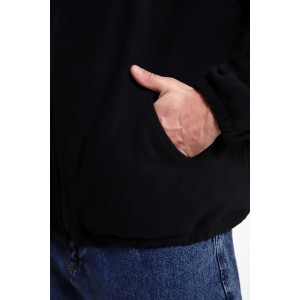 Худи мужское №36992 флис (р-ры: 46-52) черный