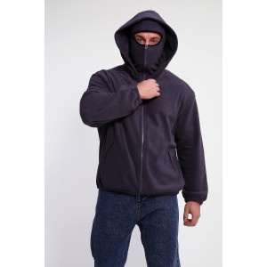 Худи мужское №36992 флис (р-ры: 46-52) серый