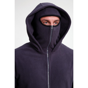 Худи мужское №36992 флис (р-ры: 46-52) серый