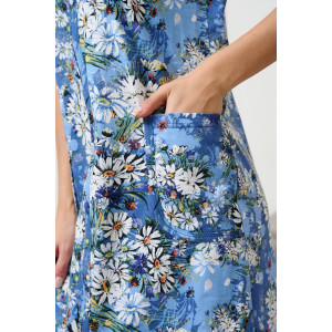 Халат женский №21618 кулирка (р-ры: 46-62) синий