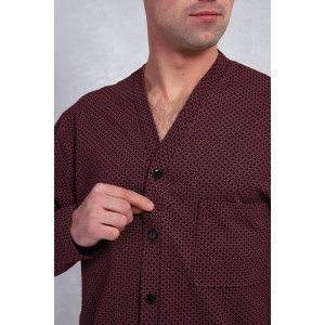 Пижама мужская №1100 кулирка (р-ры: 48-56) бордовый