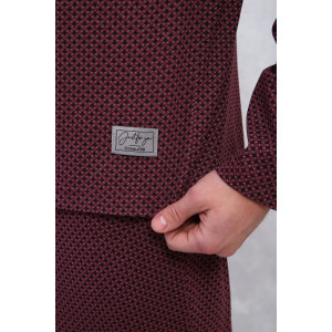 Пижама мужская №1100 кулирка (р-ры: 48-56) бордовый