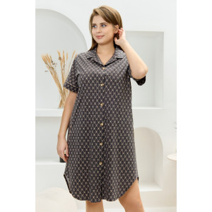 Халат женский "Наследие-3" кулирка (р-ры: 48-58) шоколадный