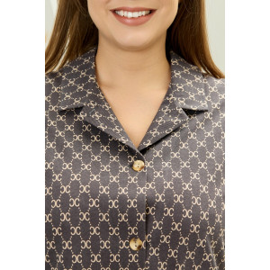 Халат женский "Наследие-3" кулирка (р-ры: 48-58) шоколадный