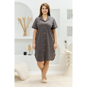 Халат женский "Наследие-3" кулирка (р-ры: 48-58) шоколадный