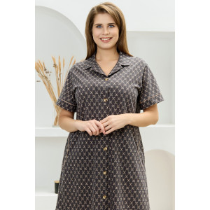 Халат женский "Наследие-3" кулирка (р-ры: 48-58) шоколадный