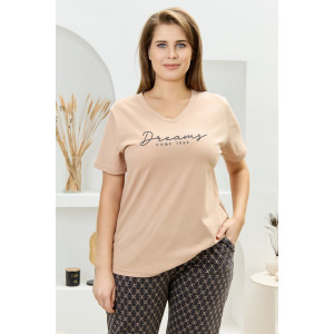 Костюм двойка женский "Наследие-2" кулирка (р-ры: 48-58) бежевый