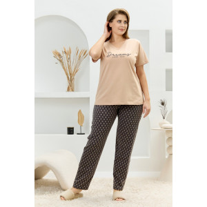 Костюм двойка женский "Наследие-2" кулирка (р-ры: 48-58) бежевый