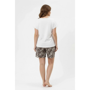 Пижама женская "Луна-2" кулирка (р-ры: 48-58) молочный