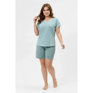 Пижама женская "Луна-2" кулирка (р-ры: 48-58) светло-зеленый