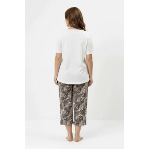 Пижама женская "Луна-1" кулирка (р-ры: 50-60) молочный