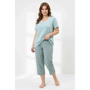 Пижама женская "Луна-1" кулирка (р-ры: 50-60) светло-зеленый