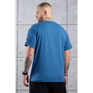 Футболка мужская "Арчи-1" кулирка с лайкрой (р-ры: 48-58) индиго