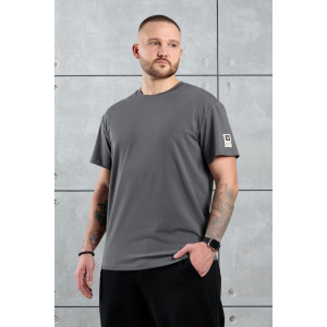 Футболка мужская "Арчи-1" кулирка с лайкрой (р-ры: 48-58) серый