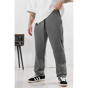 Брюки мужские "Акс" футер 2-х нитка с лайкрой (р-ры: 48-58) серый