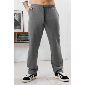 Брюки мужские "Акс" футер 2-х нитка с лайкрой (р-ры: 48-58) серый