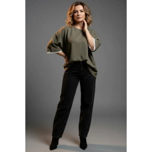 Футболка женская "Романс" трикотаж вафля (р-ры: 48-70) хаки