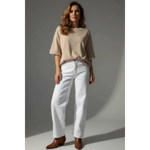 Футболка женская "Романс" трикотаж вафля (р-ры: 48-70) бежевый