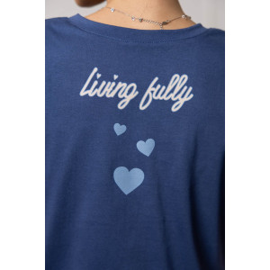 Костюм двойка женский 1975/7 кулирка (последний размер) синий-бежевый 50