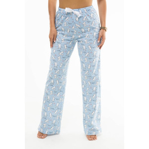 Костюм двойка женский 2000/2 кулирка (последний размер) белый-голубой 46,48