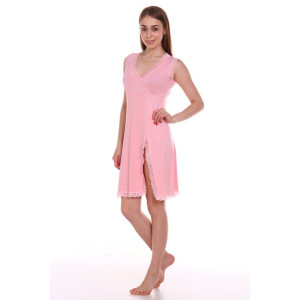 Сорочка женская "Капелька Р" вискоза (последний размер) розовый 42,44,50