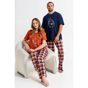 Пижама мужская "Ежик" 2275-К трикотаж (последний размер) синий 50