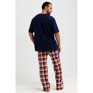 Пижама мужская "Ежик" 2275-К трикотаж (последний размер) синий 50