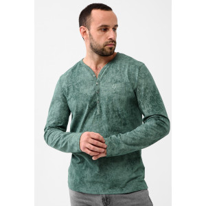 Лонгслив мужской 2284-К "Путешествие" кулирка (последний размер) зеленый 48