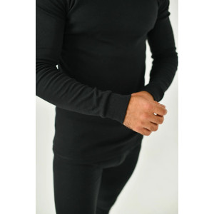 Костюм двойка мужской "Термобелье. Базовое" 2125-Рн трикотаж (последний размер) чёрный 40,52