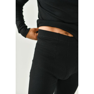 Костюм двойка мужской "Термобелье. Базовое" 2125-Рн трикотаж (последний размер) чёрный 40,52