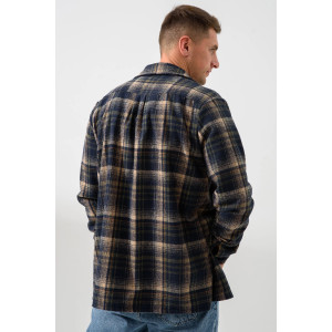 Рубашка (сорочка) мужская "Скандинавия" 2381-Ф фланель (последний размер) сине-зеленый 48